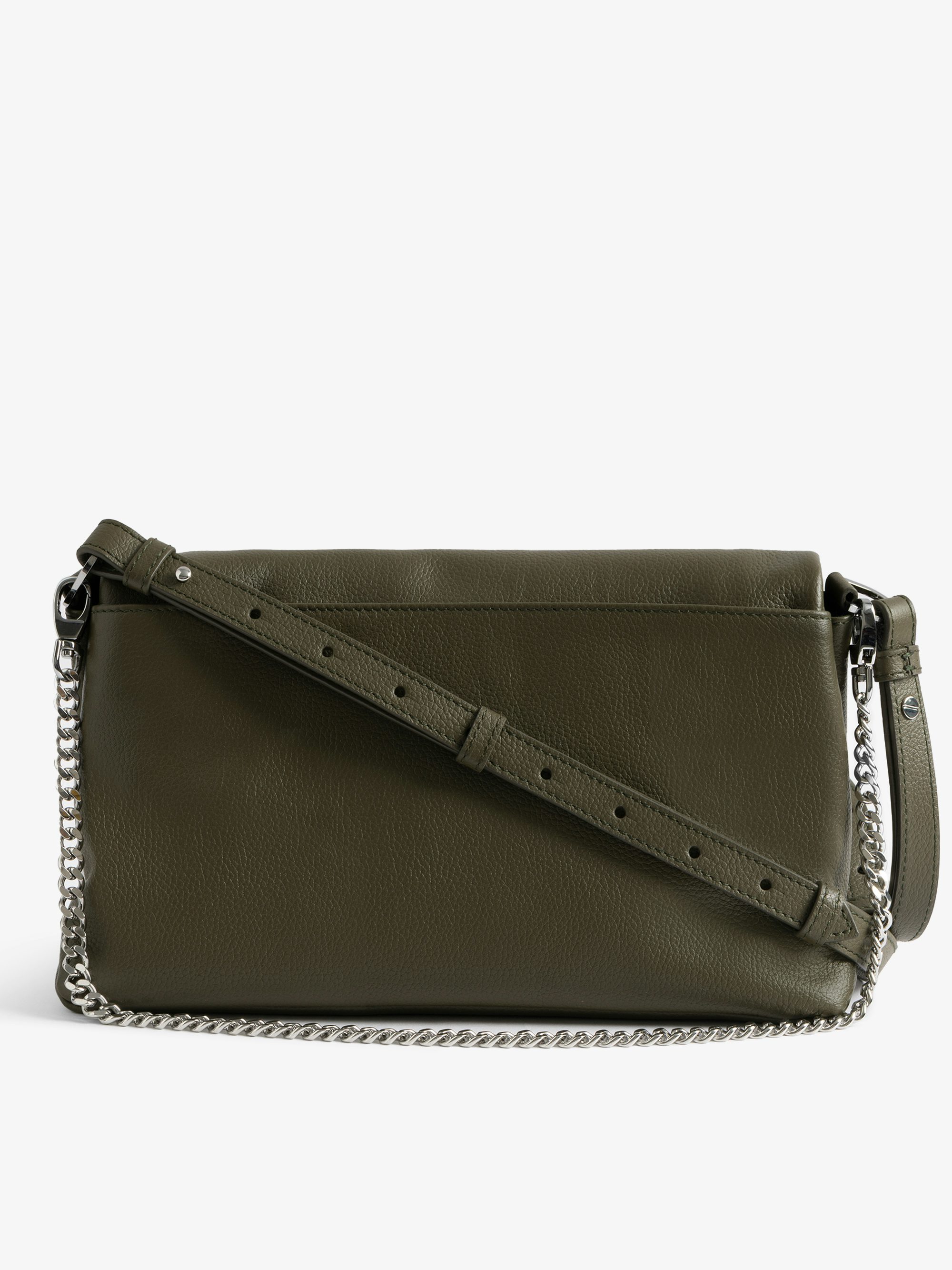 Rocky II Bag - Grained leather bag with shoulder strap and signature wings.